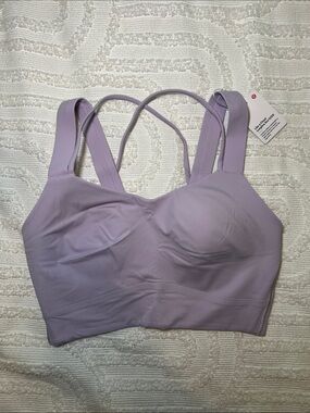 lululemon athletica Light Lavender Strappy Longline Sports Bra